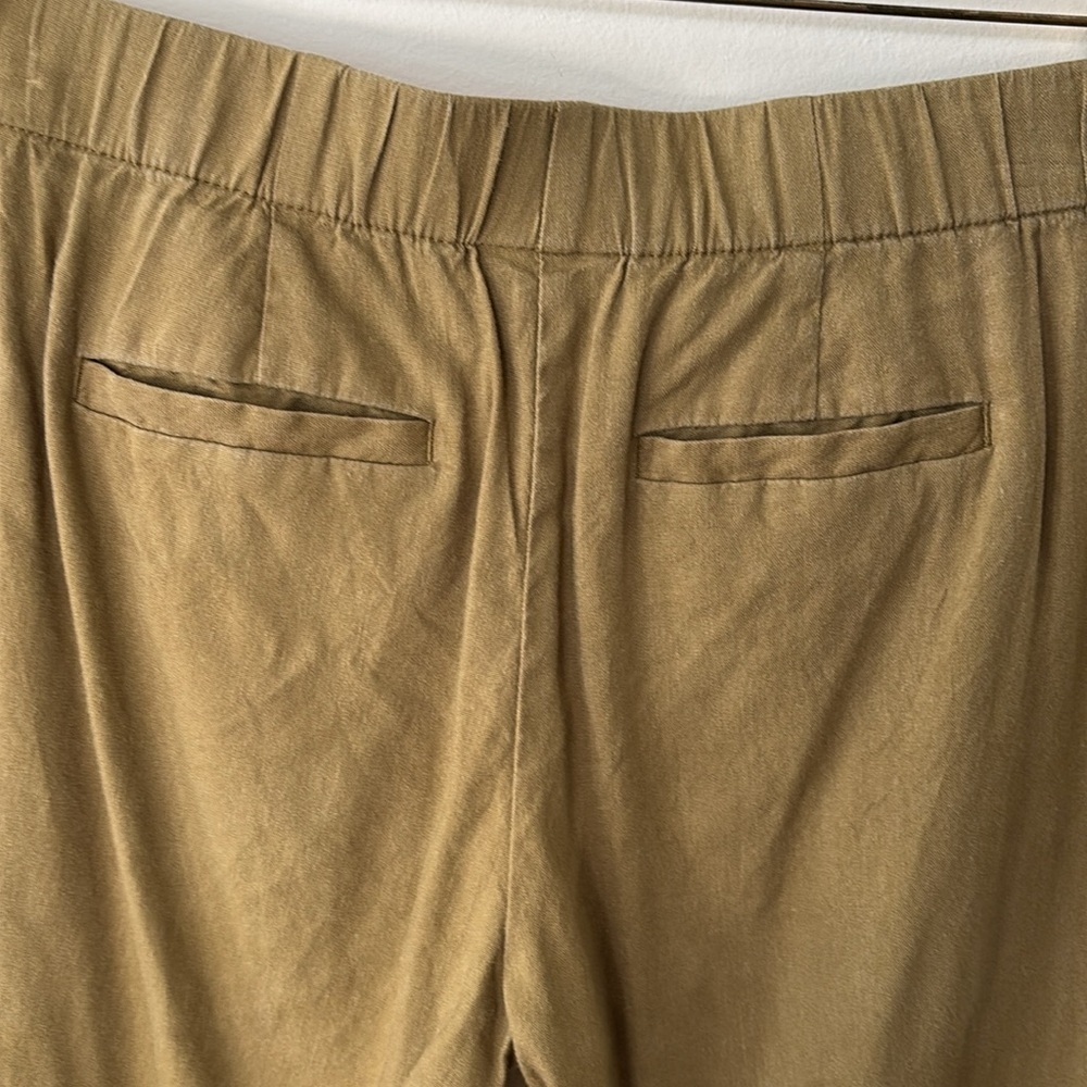 J. Jill Sage Green Cropped Elastic Waist Pants Linen Blend Size XS - Picture 11 of 12